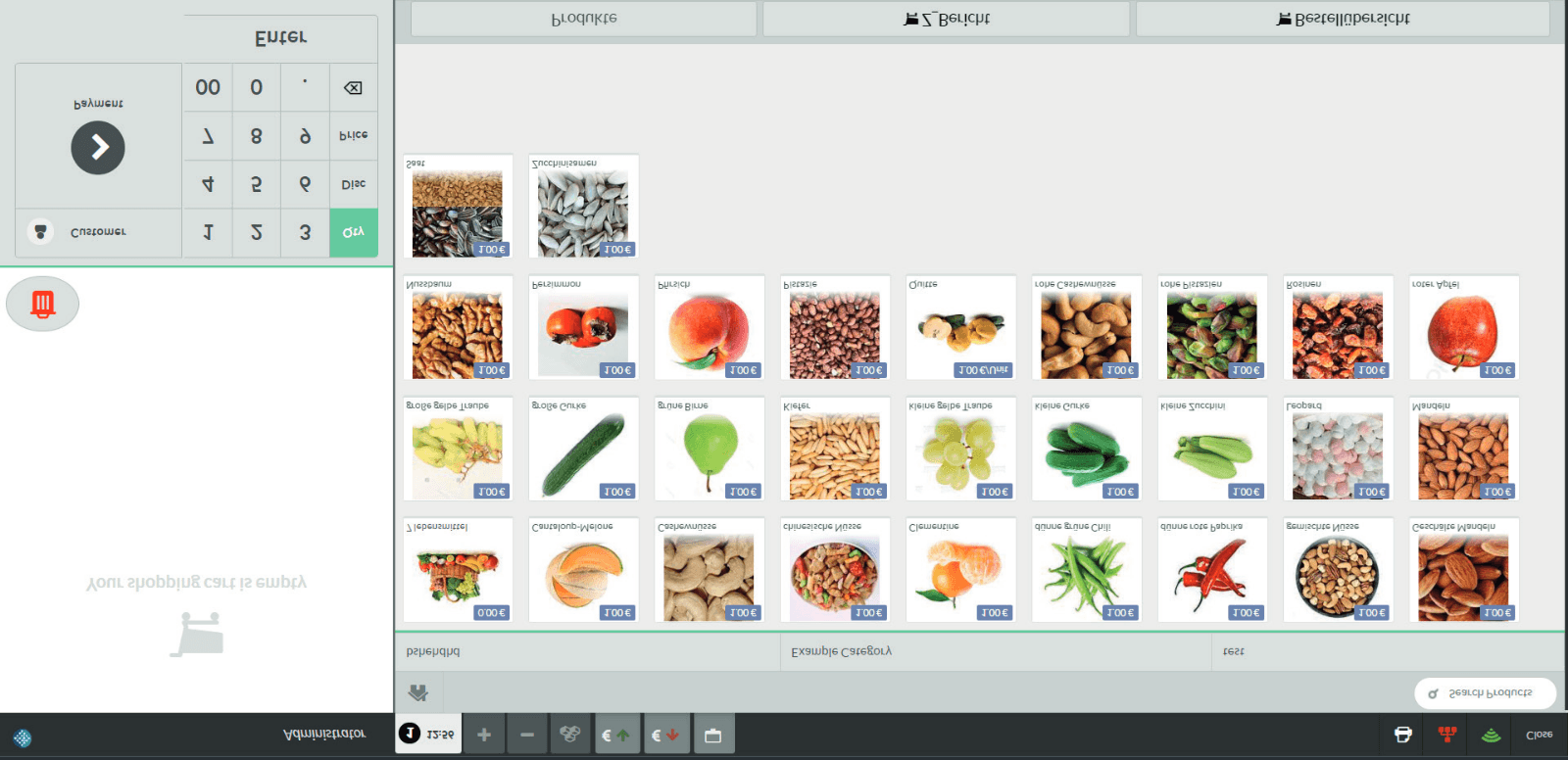 InSoft POS main sales interface on Windows