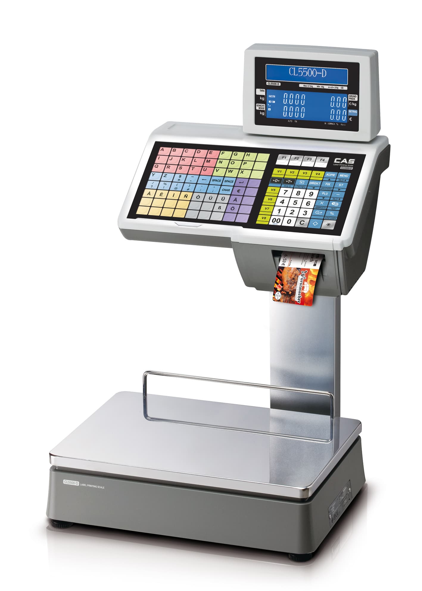 ميزان الأنظمة وحساب الأسعار مع طابعة CAS CL5500-D[cite: 7]